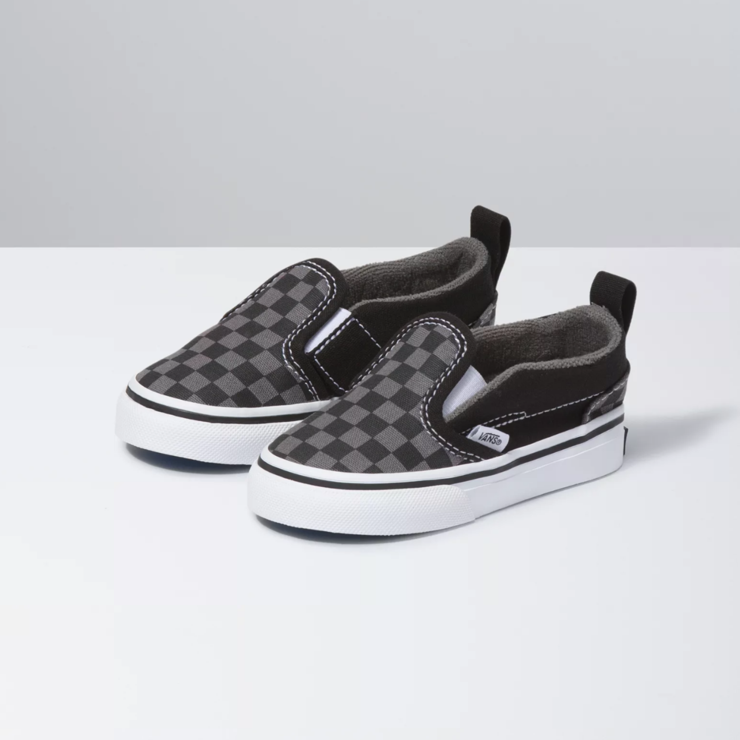 Vans Slip On V Checkerboard Black Pewter Toddler