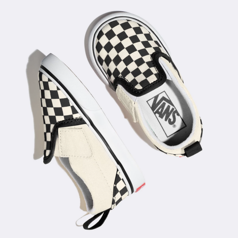 Vans Slip-On V (Checkerboard) Black/White - Toddler