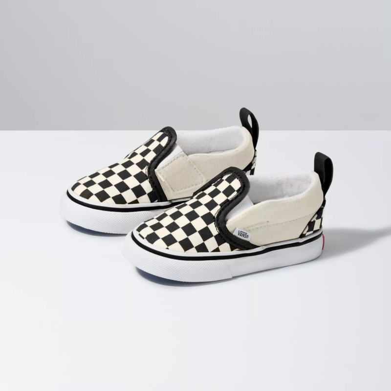 Vans Slip-On V (Checkerboard) Black/White - Toddler