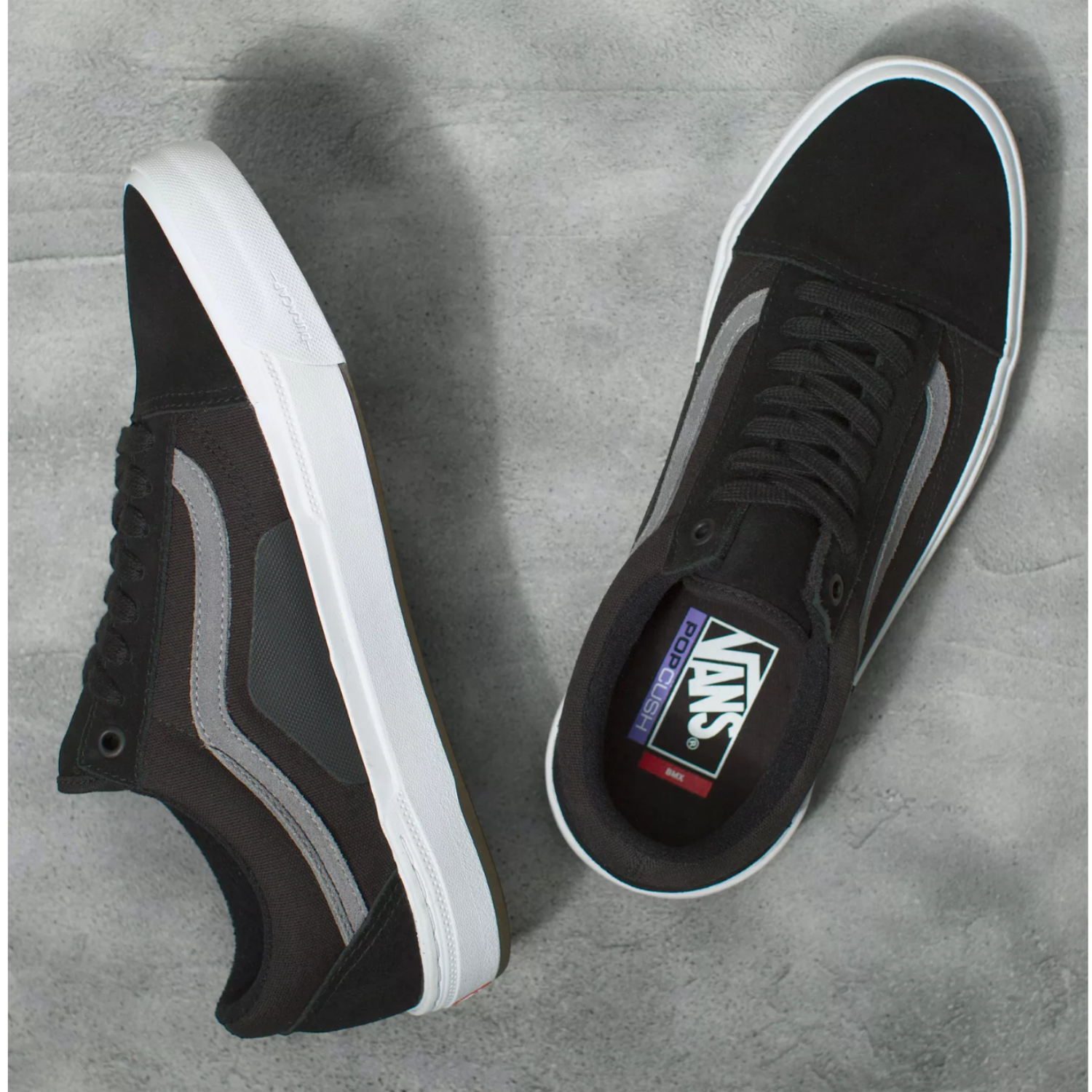Vans BMX Old Skool Skate Shoes (Black/Grey/White)