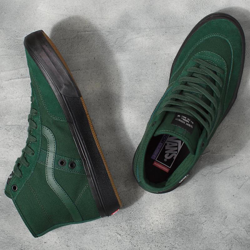 Vans Crockett High Men's Shoes - Dark Green/Black